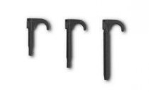 Крюк пласт. д/труб одинарный d 14-25(L=80 мм,  10 мм)(1851W)(KAN) 1700112017 /SCA/