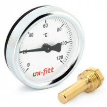 Термометр аксиальный 63/50мм,1/2Н ,120С, Uni-Fitt (321P4232)