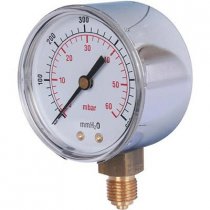 Манометр газ.MG63/6 1/4 60мбар 10021605 (09.10.000) рад.МР1-63 Watts FR260