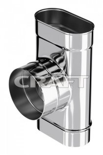 Тройник 90° Ф 120х240 выход Ф 150 (316/0,8) КРАФТ Овал