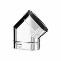 Колено овал 45гр. Ф 120х240 большее (вертикальное) (AISI_316/0,8) Craft Oval