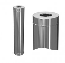 Austenite HF Ceramics Сэндвич труба Ф 150х210 L=1,0м (AISI_304/0,8+430/0,5+ceramics) Ferrum (f4062)