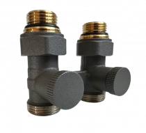 Узел нижнего подключения прямой Premium DN 1/2"х3/4" Eurokonus 1M183SN026, серый тёмный металлик муар