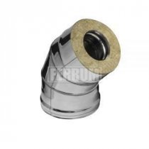 RAL 8017 глянцевая (коричневый) Сэндвич колено 135гр. Ф 150х210 (AISI_430/0,5+0,5) Ferrum GS (f4108r)