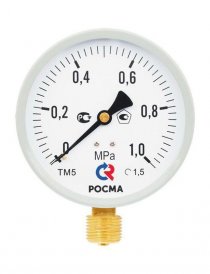 Манометр рад.  ТМ-510Р.00 М2 (0-0,4МРа) G1/2.1,5 РОСМА (07184)