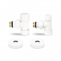 Комплект радиаторных клапанов №1 1/2"х3/4" ЕК угловой, белый (VMDV10-110415) VARMEGA