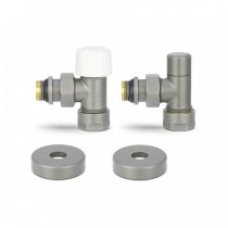 Комплект радиаторных клапанов №1 1/2"х3/4" ЕК угловой, серый (VMDV10-310415) VARMEGA
