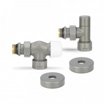 Комплект радиаторных клапанов №3 1/2"х3/4" ЕК осевой ,серый (VMDV12-310415) VARMEGA