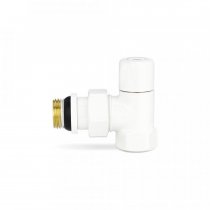 Ручной радиаторный клапан 1/2" угловой , белый (VMDV01-110404) VARMEGA