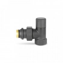 Ручной радиаторный клапан 1/2" угловой , черный (VMDV01-210404) VARMEGA