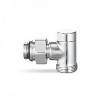 Узел нижнего подключения одинарный 1/2"х3/4" ЕК угловой, хром  (VMDV22-400415)VARMEGA