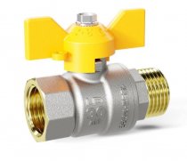 Кран шаровой газовый вн.-нар. DN-25 бабочка PN40 LD Pride (LD 47.352.25) (12 шт. в упаковке)