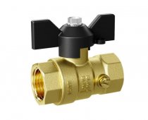 Кран шаровой латунный для манометра вн.-вн. DN-15 бабочка PN16  LD Pride (LD 44.340.15.2) (30 шт. в упаковке)