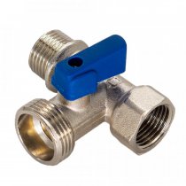 Кран шаровый для бытовых приборов 1/2"г х3/4"ш х1/2"ш флажок ник. СТМ