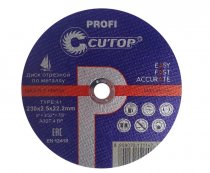 Круг отрезной по металлу  T41 230x2.5x22,2 Cutop Profi