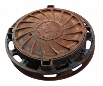 Люк чугунный тяжелый 25тн. (С250) d 840х80мм (4-х ушковый) "БЕЖЕЦК" (9шт в пачке)