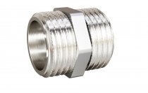 Ниппель 1/4" LD Pride НР/НР латунь никель (LD.67.501.32) (32 шт. в упаковке)