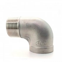 Отвод резьбовой нр/вр нержавеющий, AISI304 DN15 (1/2") 21,3мм, iFITTING (MG-FEDM15/4)