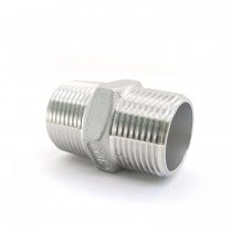 Двойной ниппель нр/нр (гексагон) нержавеющий, AISI304 DN15 (1/2"), iFITTING (MG-NM1/2)