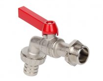 Кран шаровой сливной 1/2" нар.р. со штуцером TEBO 7/56