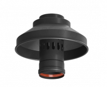 KRATS Оголовок с ветрозащитой D80 белый алюминий (оголовок80Б)