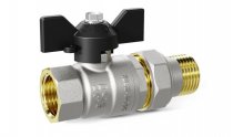 Кран шаровой с американкой внут. DN-32 бабочка PN25  LD Pride (LD 47.141.1.32.M02) (6 шт. в упаковке)