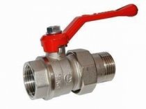 Кран шаровой с американкой DN-32 рыч. Стандарт 222 Никель(0107300) ГАЛЛОП