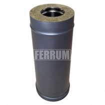 Сэндвич  труба Ф 115х200 L=0,50м (430/0,8+0,5_чёрный) Стандарт 30-50 Термоэмаль Керамика (f6140)