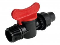 Кран переходной компрессионный с наружной резьбой для капельного шланга 16*Н1/2 PN6 (POLIEXT)