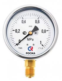 Манометр рад.  ТМ-320Р.10 (0-0,6МРа) G1/4.150С.1,5 с гидрозап. РОСМА (25726)