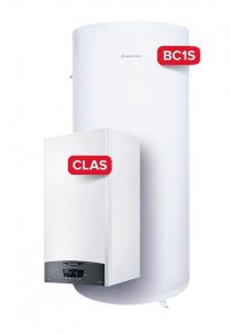 Комплект Ariston котел CLAS XC SYSTEM 28 FF NG + бойлер косвенного BC1S-300L-CN (3301680+3635744)