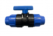 Кран пластиковый компрессионный  32*32 PN10 (POLIEXT)