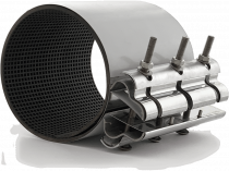 Хомут свертный нерж. Ду 150, Дн 159-170; шир. 250 (1 замок) ремонтный