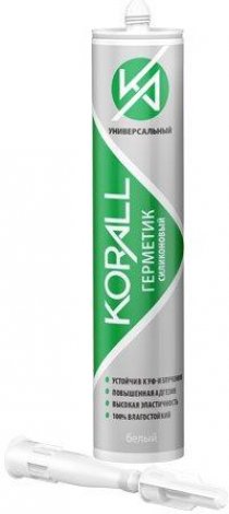 Герметик силиконовый универсальный KORALL 280 мл белый