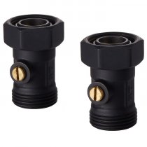 Набор нижнего подключения Royal Thermo прямой раздельный 3/4x3/4EK черный  RANPP13434BL ROYAL THERMO