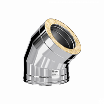 Сэндвич-колено 45гр Ф 250х350 (316/0,8/304/0,5) КРАФТ Стандарт-50 Керамика