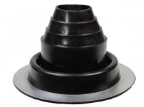 Манжета прямая №2 угол 0-20* (45-75мм, фланец Ф 155, до 240*С) СИЛИКОН чёрная