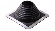 Манжета прямая №5 угол 0-20* (102-178мм, фланец 280х280мм, до 240*С) СИЛИКОН чёрная