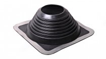 Манжета прямая №6 угол 0-20* (127-228мм, фланец 310х310мм, до 240*С) СИЛИКОН чёрная