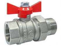 Кран шаровой с американкой DN-25 баб. Стандарт 232 Никель(0107304) ГАЛЛОП