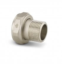 Соединитель переходной с НГ ВР-НР 3/4"х1/2" с плоским уплотнением ник.(VMTF58-N000504) VARMEGA 10