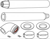 Аристон Комплект коаксиальный d60/100-1000мм горизонтальный (3318000) Ariston