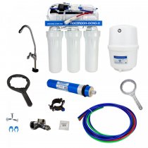 Водоочиститель ПОСЕЙДОН-ОСМО-Н-100М (мембр.100G, пласт.бак, 380л/сут, насос, минерализатор)