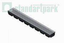 Лоток водоотводный S'park ЛВ-10.14.07-ПП пластиковый с решеткой стальной оцинкованной (к-т)  0881011-М