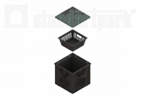 Дождеприемник S'park ДП-25.25-ПП пластиковый с крышкой и корзиной пластиковыми (к-т) 08670819