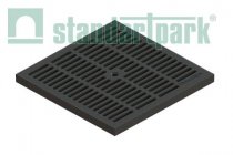 Решетка водоприемная PolyMax Basic РВ-28.28-ПП пластиковая ячеистая черная 3380-Ч