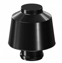 KRATS Оголовок традиц. с ветрозащитой D80 (вытянутый черный) (T-80-RZ1-BLACK)