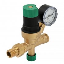 Клапан подпиточный с манометром  1/2" НР амер.*1/2 ВР, ZEISSLER (ZSm.713.0104)
